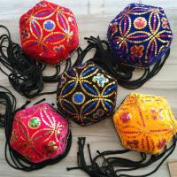 新疆帽子 新疆舞头饰 儿童大人帽 舞蹈六角帽 演出帽 六角辫子帽N8