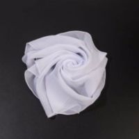 舞蹈丝巾手绢花丝巾胶州秧歌纱巾方巾跳舞红色用表演正方形道具|白色48*48