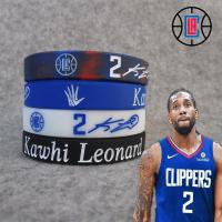 篮球球星快船队2号伦纳德小卡莱昂纳德签名夜光手环 硅胶运动腕带I9