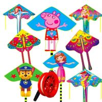 小猪佩奇苏菲亚蝴蝶风筝儿童卡通长尾送线轮微风易飞厂家直销批发L4