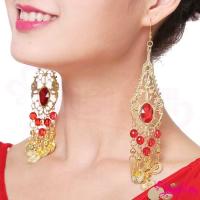 新款印度舞蹈配饰舞台表演出服饰品耳洞耳夹款肚皮舞耳饰耳环43E6