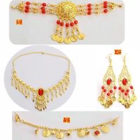 新款印度舞蹈配饰舞台表演出饰品 肚皮舞项链耳环鼻链头饰饰品20W3