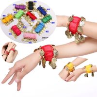 特价成人儿童民族肚皮舞印度舞表演出服饰品雪纺手环腕带手链01E1