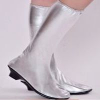 成人舞蹈鞋套蒙古藏族靴套民族女兵军装舞台袜套表演出服长筒红色|银色无花 37