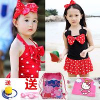 正版[奥利同款泳衣]儿童泳衣女连体女童泳衣分体女宝宝游泳衣