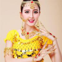 肚皮舞蹈表演出饰品印度舞额饰项链头链耳环鼻链手链千手观音指甲G6