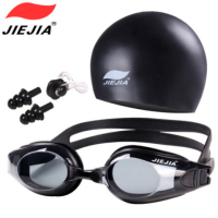 三件套泳帽泳镜男女通用套装成人防水硅胶游泳眼镜帽子组合E9