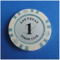 筹码币麻将棋牌筹码卡德州扑克筹码币一套百家乐皇冠黏土筹码P2|面值1(25片散装)