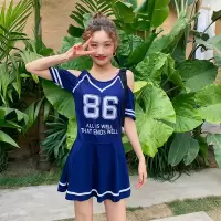 游泳衣女士韩版学生小胸聚拢性感大码裙式保守平角泳装W7