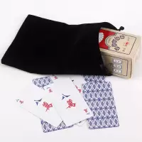 纸牌麻将扑克牌全塑料防水麻将牌纸牌迷你旅行便携纸麻将C6|金艺窄版塑料麻将(送收纳袋) 默认