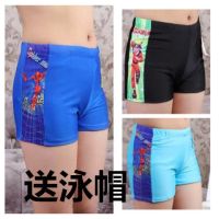 10-18岁少年儿童泳裤男童游泳裤小学初中高中生大童男孩加大泳池E5