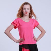 丝光棉双层鸡翼袖上衣女成人练功服休闲健身服直播12045M5