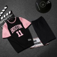 假两件篮球服女篮球服男定制球衣短袖训练比赛运动休闲套装篮球裤U2