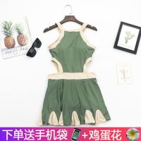 韩国高腰性感泳衣女裙式连体保守遮肚显瘦修身少女露背泳装平角裤P7