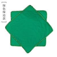 舞蹈考级道具亮片绵绸红八角巾安徽花鼓灯手绢帕民间胶州秧歌S4|绿色绿边[一对的价格]