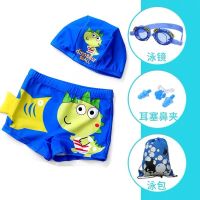 儿童泳裤男童游泳衣卡通平角速干小童宝宝泳衣中大童男孩韩国温泉