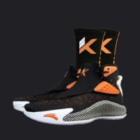 汤普森篮球运动袜子5克莱主义灰橙涂鸦魔术贴球鞋搭配毛巾底X9|乳白色竞速橙袜子1双 均码