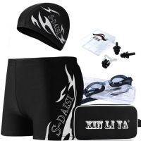 [工厂直销]男士泳裤时尚平角泳裤速干泳衣温泉男游泳裤加大码