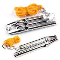 正品蝴蝶牌双音哨/三音哨裁判口哨不锈钢篮球比赛专用金属裁判哨