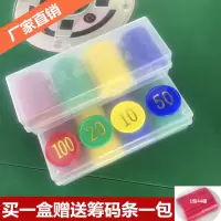 筹码币麻将棋牌室专用双面数字烫金160片塑料套装 学习游戏积分币O2