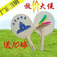 热卖板球毽球羽球拍盛飞辰板羽球拍儿童成人运动健器材可定制S3|10只小板羽球(亏本大促)