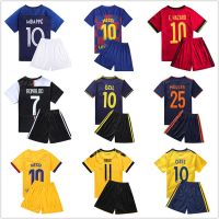 巴萨儿童足球服套装梅西球衣阿根廷训练服巴西曼联成人足球队服