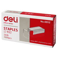 得力(deli)0012高强度订书钉12# 1000枚/盒-文具