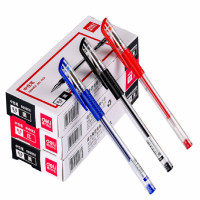 得力0.5mm中性笔(红)(2支/卡)91007红色-文具