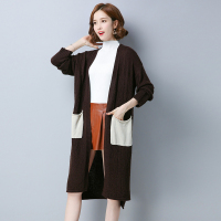 金利鹿开衬毛针织衫长款新品时尚百搭