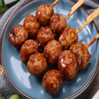 鲁丰 炭烤照烧鸡丸串400g(80g*5)(炸品小吃)