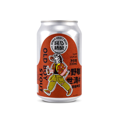 [临期特惠]斑马精酿新品野咖世涛黑啤酒330ml*6罐 高度精酿