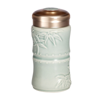 乾唐轩活瓷杯竹报平安系列随身杯 创意陶瓷水杯子礼盒包装