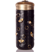 乾唐轩活瓷杯子创意陶瓷施华洛世奇潮流吉星大丰收随行杯双层水杯