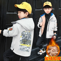 MinanSer童装男童外套加绒冬装新款2021年中大童加厚中长款风衣洋气韩版时髦男孩上衣潮冬季新品