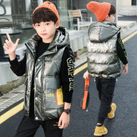 MinanSer童装男童马甲羽绒棉马甲秋冬中大童儿童马甲背心加厚开衫外套儿童服装宝宝衣服坎肩学学生潮韩版冬季新品