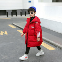 MinanSer男童童棉服中大童新款时尚棉衣中长款连帽冬季保暖棉袄3-15岁男孩加厚防寒羽绒棉大衣冬季新品