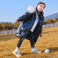MinanSer女童羽绒服冬款加厚2021新款3-15岁女儿童羽绒服中长款女孩时尚保暖外套小女孩洋气羽绒服冬季新品