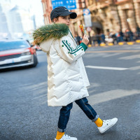 MinanSer儿童羽绒服女童冬季新款韩版加厚中长款大毛领亲子装羽绒服中大童连帽羽绒服外套 女童羽绒服冬季新品