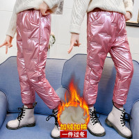 MinanSer童装女童裤子加绒加厚秋冬棉裤新款百搭三层保暖休闲裤3-15岁女孩冬季运动裤潮冬季新品