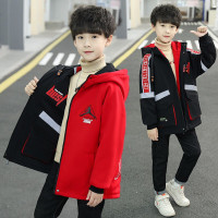MinanSer男童外套加厚秋冬装2021新款中大童韩版时尚儿童秋冬季保暖两面穿风衣冬季新品