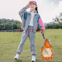 MinanSer童装女童套装秋冬装2021新款中大童网红时髦中小学生开衫长袖长裤春秋季儿童装运动两件套女孩冬季新品