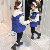 MinanSer童装女童棉衣外套冬装2021冬季新款中大童时尚休闲女孩假两件加厚保暖上衣韩版儿童衣服潮冬季新品