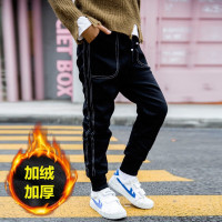 MinanSer3童装男童牛仔裤加绒裤秋冬2021冬季新款6儿童裤子加厚10洋气小脚裤冬季男孩紧身裤12岁潮冬季新品