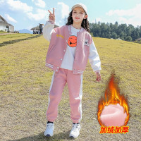 MinanSer童装女童套装加绒加厚冬季2021新款儿童中大童冬装网红卡通保暖小女孩时髦3-15岁两件套潮冬季新品