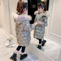 MinanSer童装女童棉衣加厚冬装2021新款中大童韩版洋气小女孩8压花棉服9保暖上衣15岁大毛领棉袄外套潮冬季新品