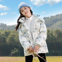 MinanSer童装女童羽绒服90绒加厚冬装2021新款冬季韩版儿童休闲保暖中大童白鸭绒小女孩15岁衣服冬季新品