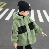 MinanSer儿童装男童毛毛衣冬装外套2021冬季新款小男孩上衣洋气网红时髦修身百搭宝宝衣服韩版3-15岁冬季新品