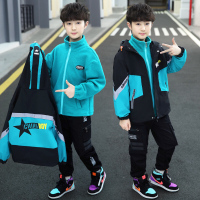 MinanSer男童外套2021春秋装可拆卸儿童冲锋衣三合一时尚加绒中大童冬装潮冬季新品