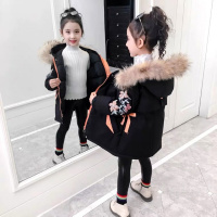 MinanSer女童冬装棉衣派克服2021新款洋气羽绒棉服袄女孩大儿童装加厚外套冬季新品