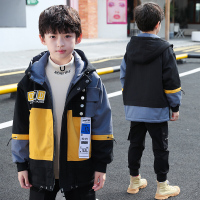 MinanSer男童加厚外套秋冬季十12儿童连帽上衣14男孩中大童棉衣加绒帅气潮冬季新品